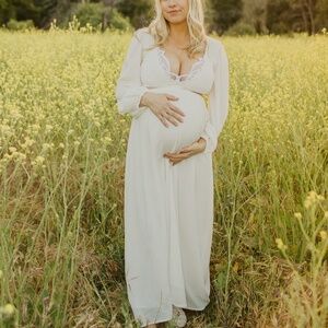 White Boho Maxi Dress – Stitch & Feather (Size Large)